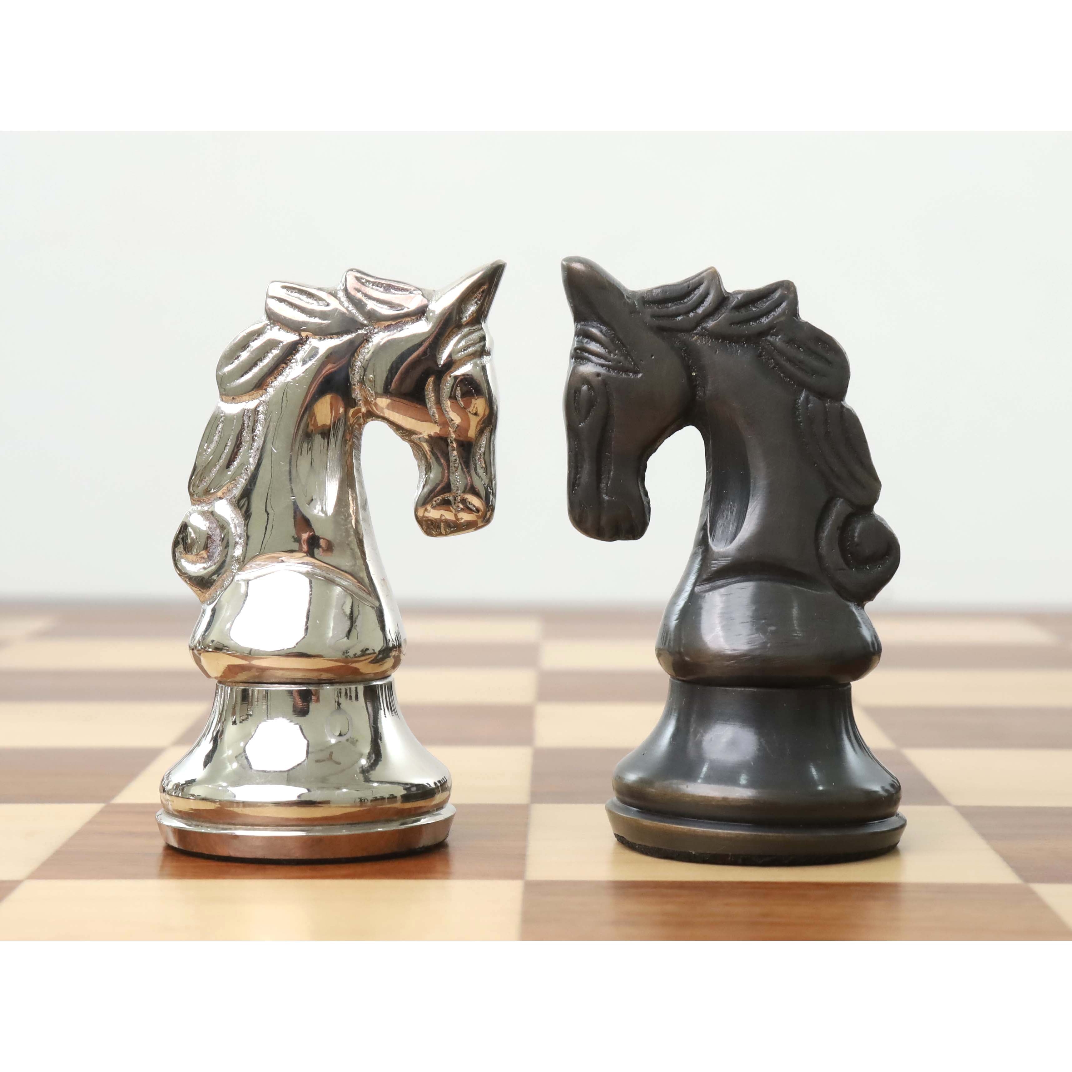 Staunton Inspired Brass 109mm Chess Pieces