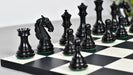 Knight carving detail on the New Colombian Staunton chess pieces in genuine ebony and boxwood