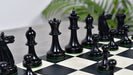 Full 34 piece 1904 American Chess Co. chess set in ebonised and antique boxwood, Sterling Chess Australia