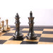 Metallic Gold and Grey chessmen at 3,400 grams complete