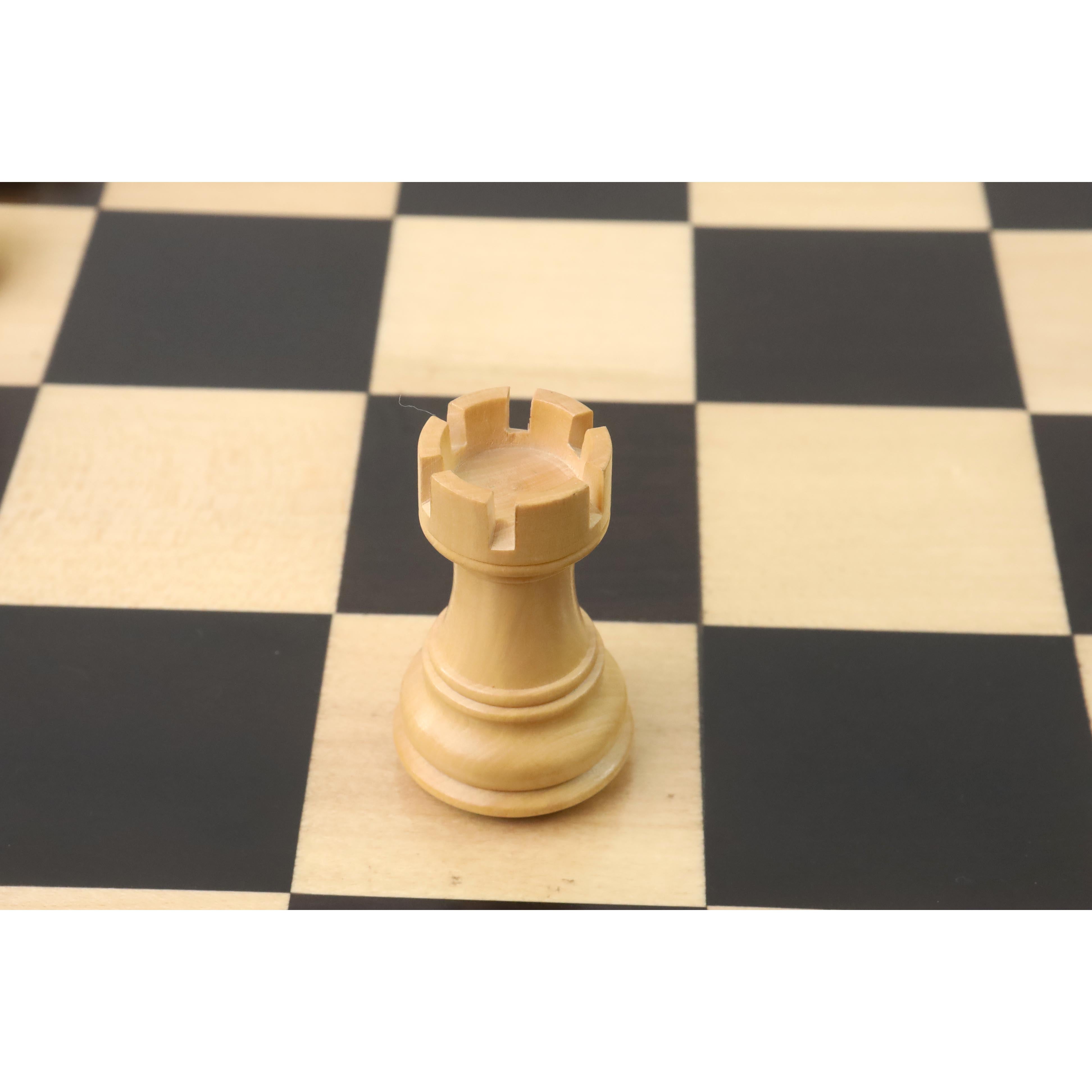 Knight and rook from the ebonised boxwood chessmen
