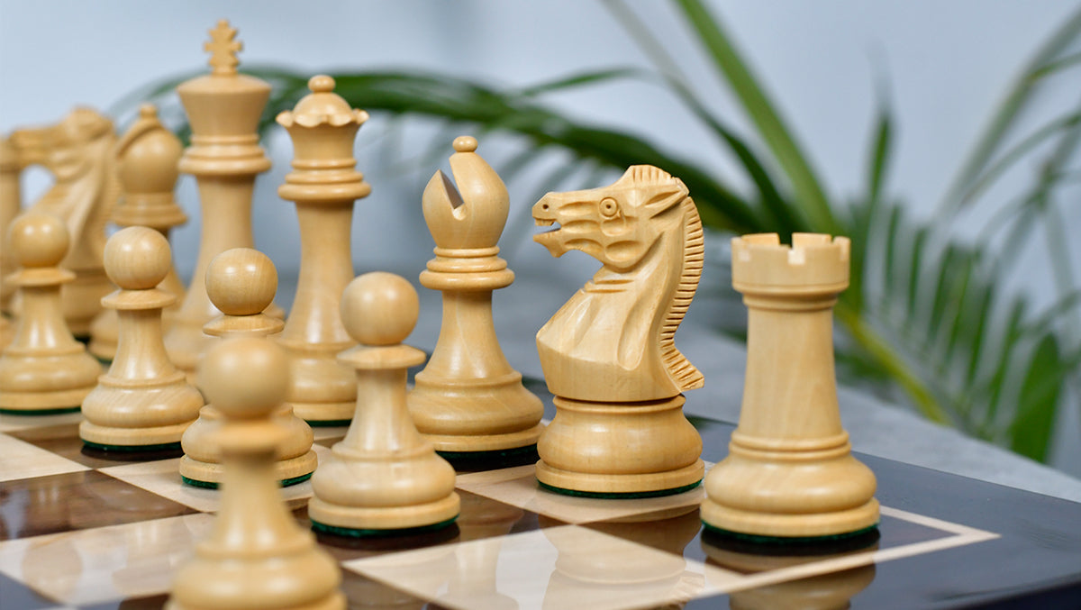 Pro Tournament Staunton wooden chess pieces, 98mm king, Indian rosewood finish