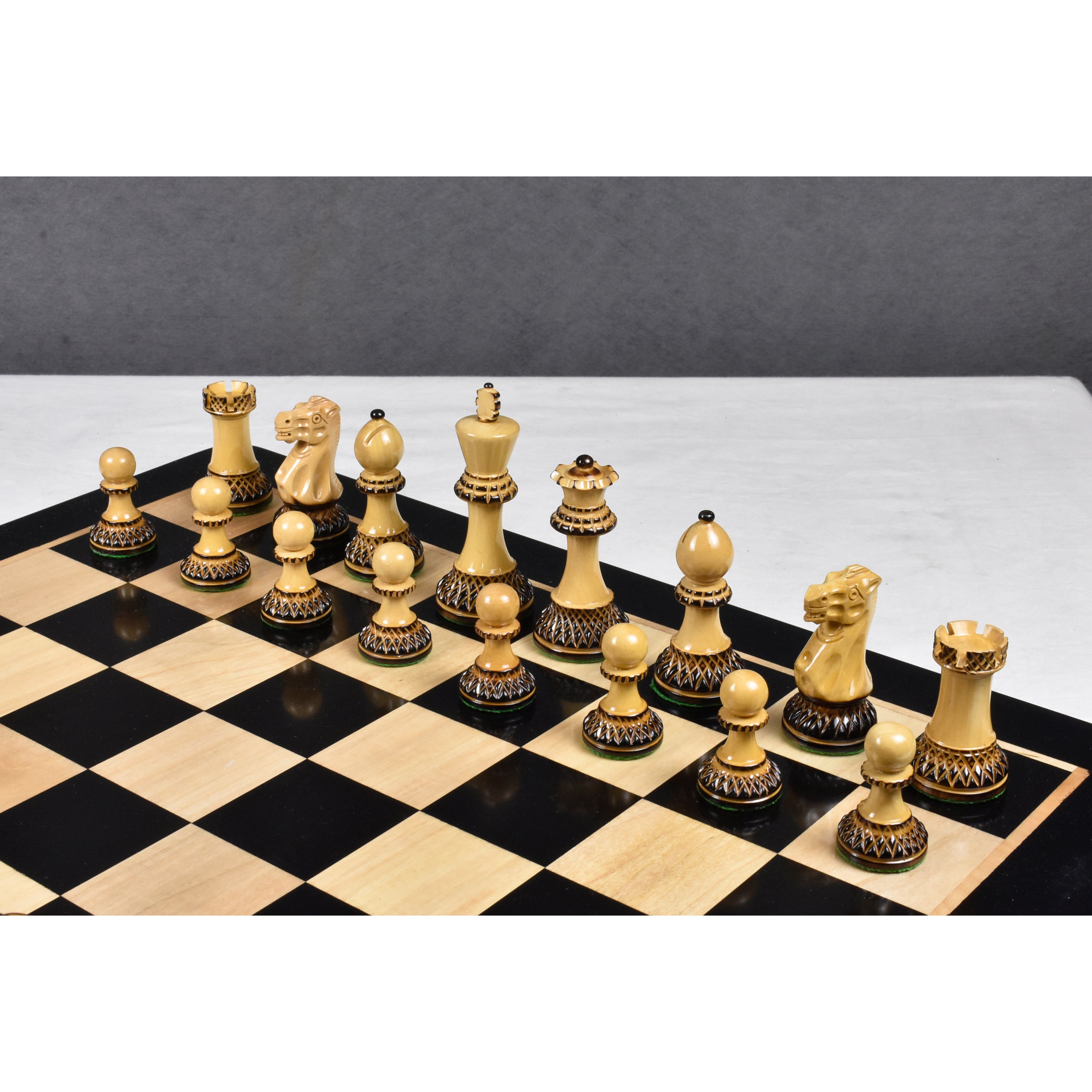 Parker Staunton Carved 100mm Chess Pieces