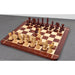 Prestige Staunton chess pieces in bud rosewood, 118mm king
