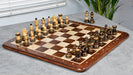 Dubrovnik pattern knight carved in lacquered burnt boxwood, 94mm king set
