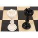 Turkish Tower Pre-Staunton chess pieces in black & white camel bone, 118mm king