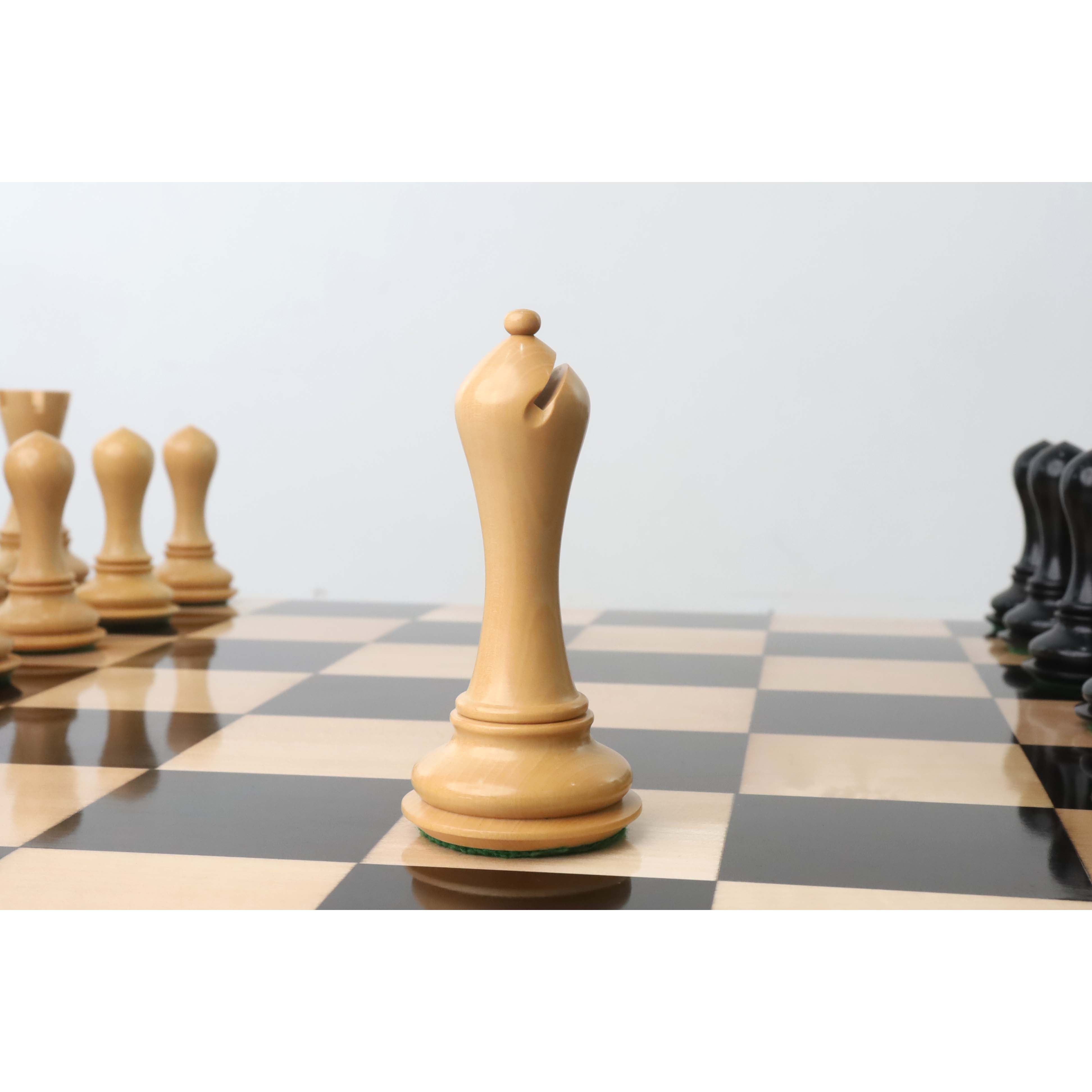 Avant Garde Staunton chess pieces in ebony wood, 117mm king