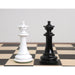 Knight and rook from the lacquered black boxwood and lacquered white boxwood chessmen