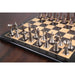 Knight and rook from the antiqued copper and metallic silver chessmen