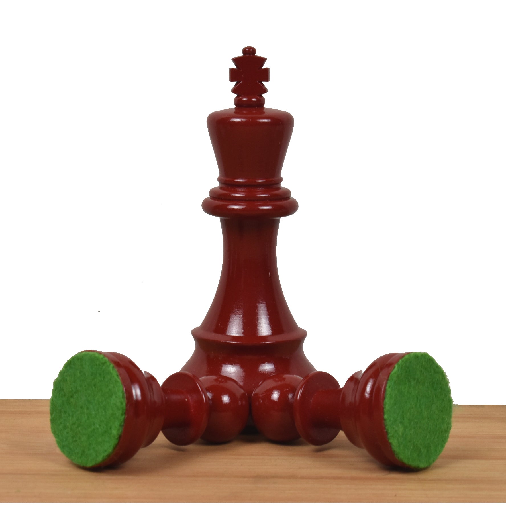 Prime Staunton Burgundy and White 97mm Chess Pieces
