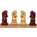 Bud Rosewood and Boxwood chessmen sized for 60 to 65 mm squares