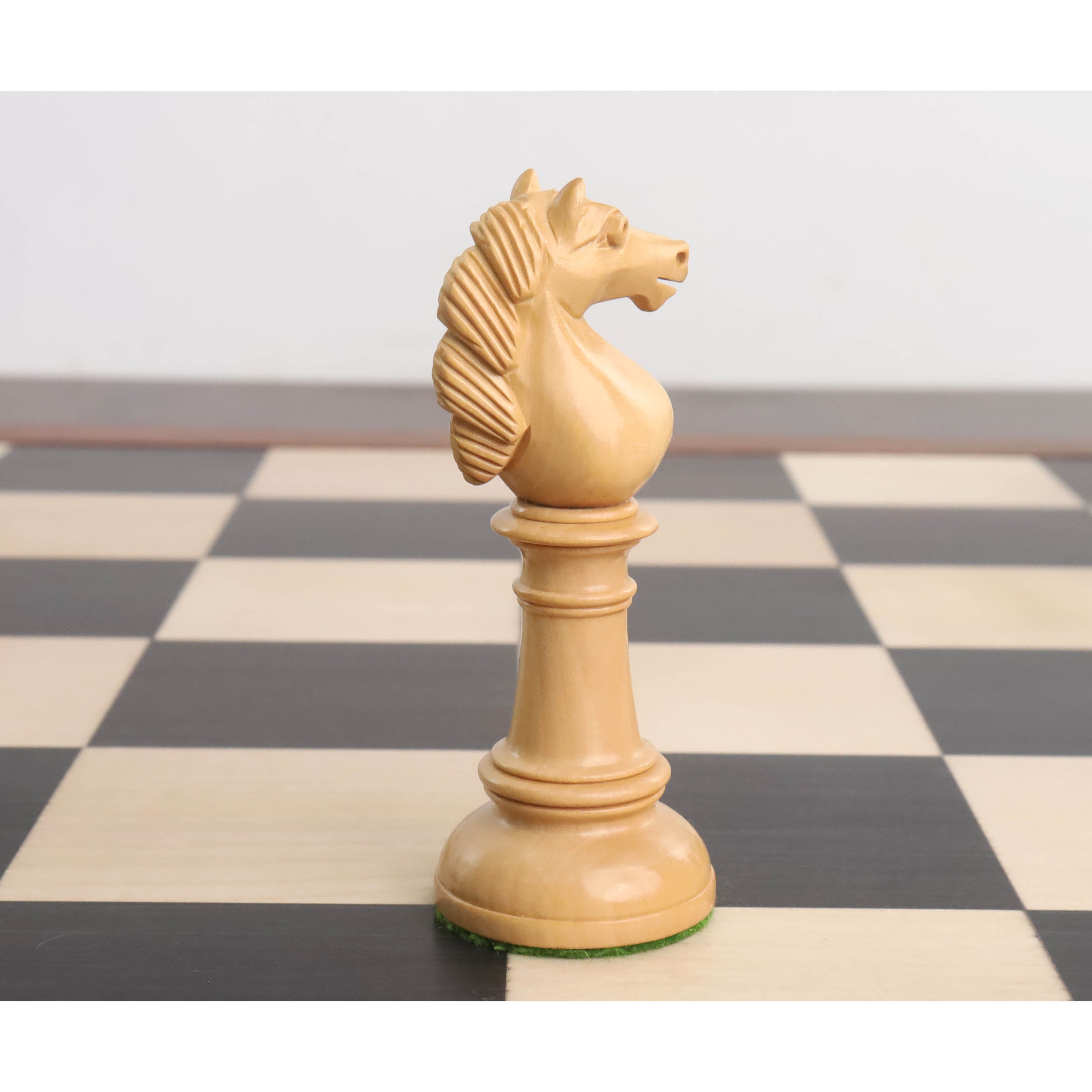 Knight and rook from the ebony wood and boxwood chessmen