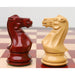 Bud Rosewood (African Padauk) and Boxwood chessmen with a 44mm king base