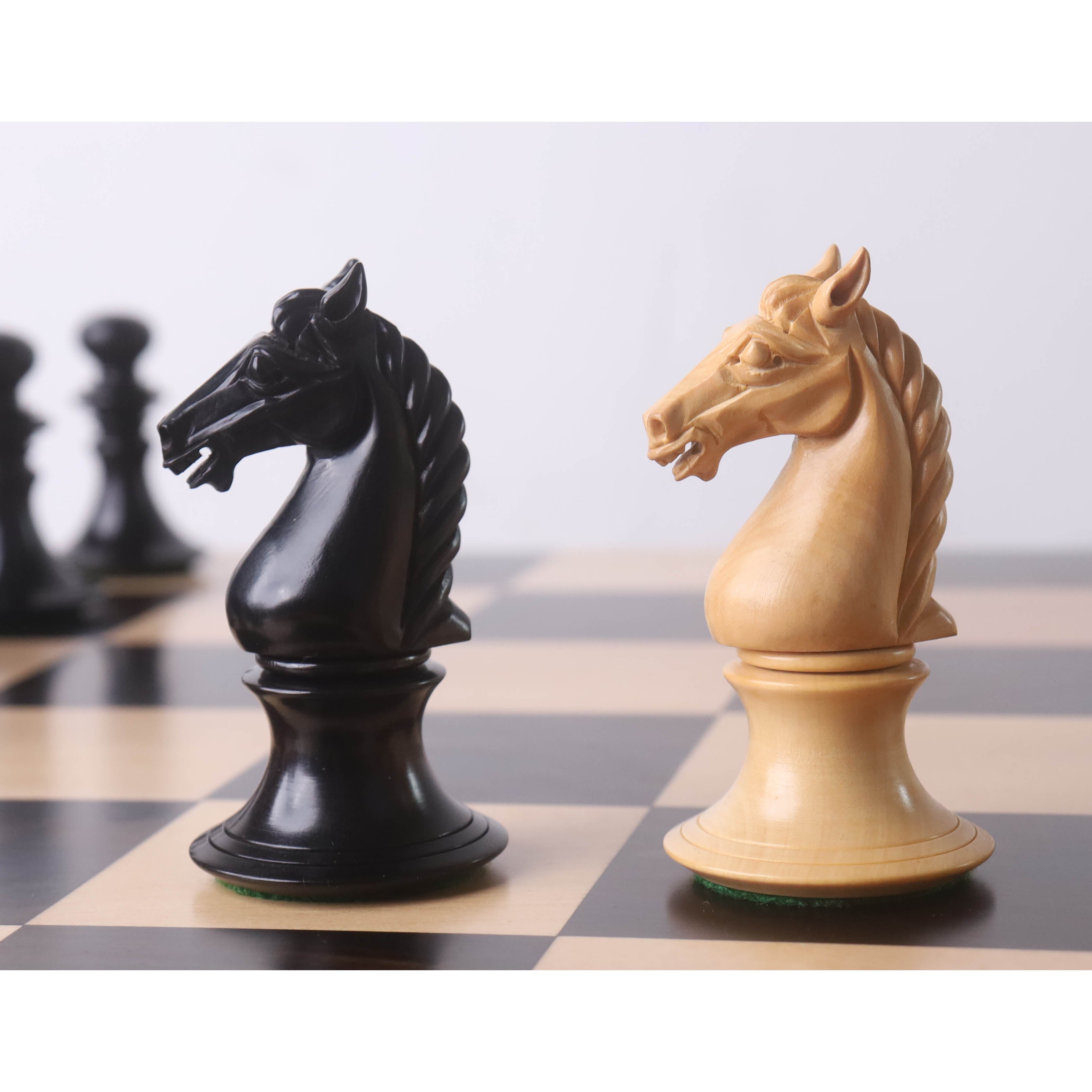 Knight and rook from the ebony wood chessmen