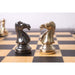 Knight and rook from the Metallic Gold and Grey chessmen
