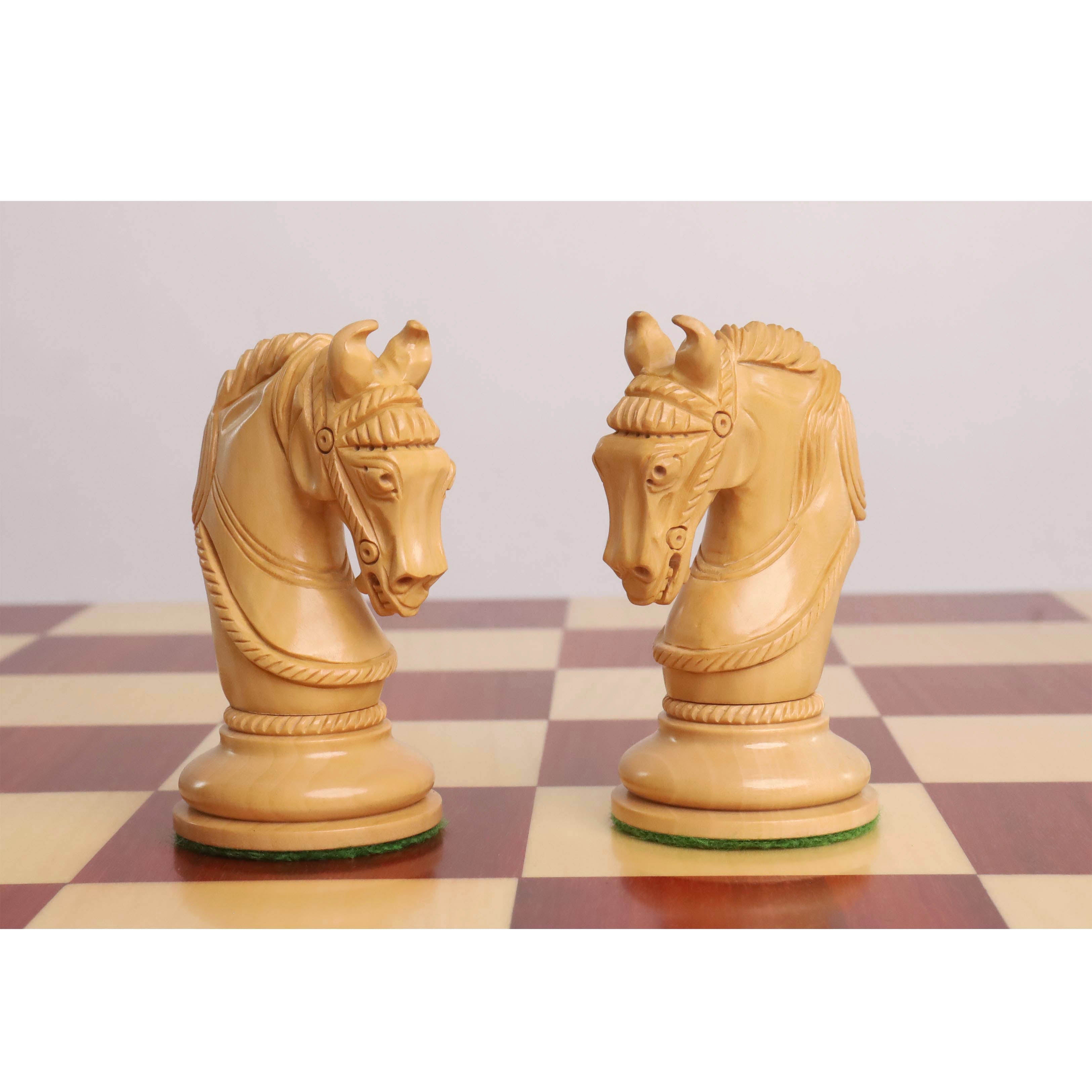 Imperator Staunton chess pieces in bud rosewood, 108mm king