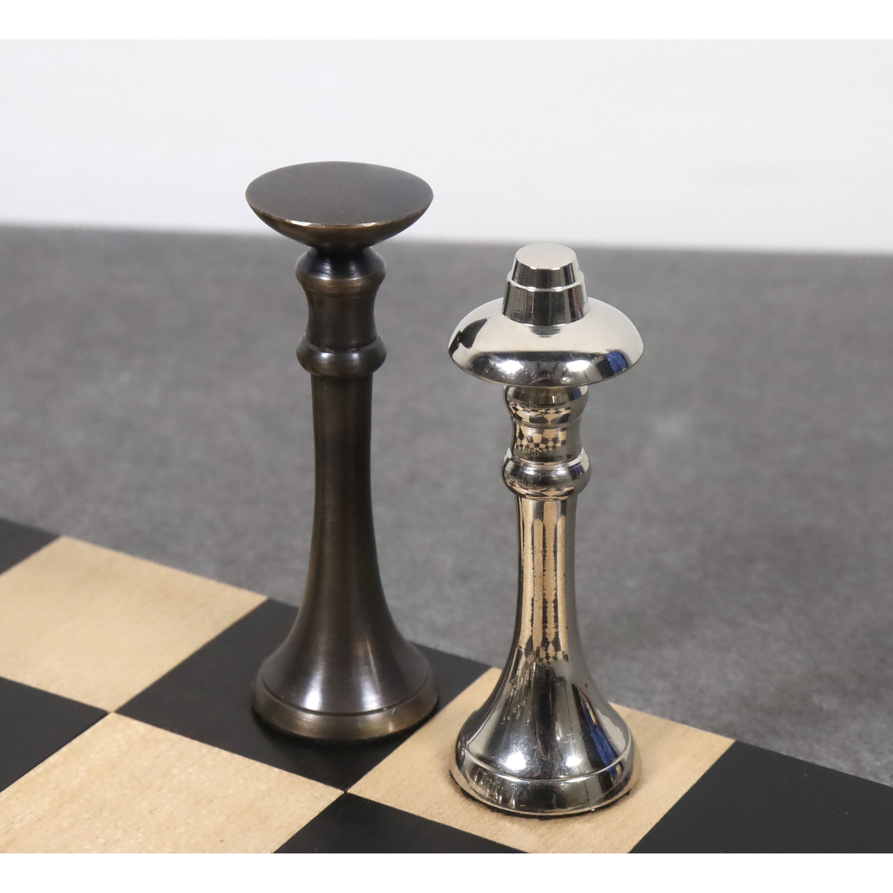 Contemporary Brass 78mm Chess Pieces