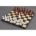 Prime Staunton Burgundy and White 97mm Chess Pieces