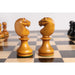 Ebonised Boxwood and Antiqued Boxwood chessmen with a 35mm king base