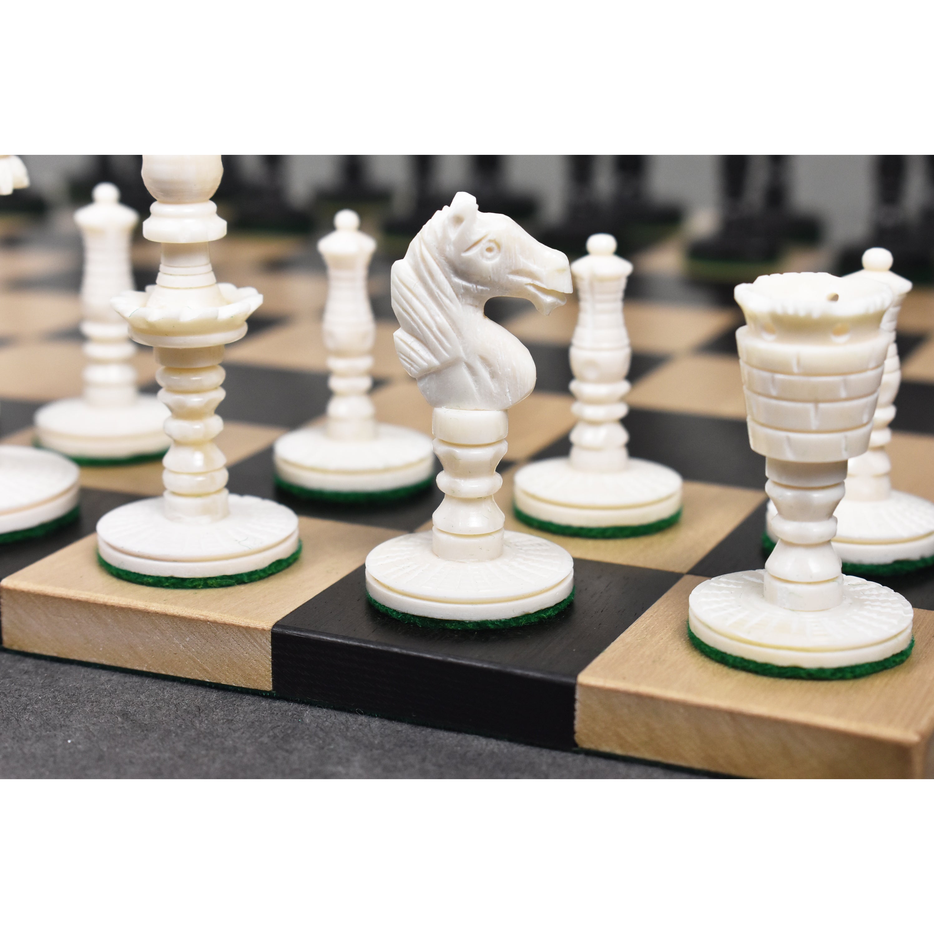 English Series Pre-Staunton Camel Bone 92mm Chess Pieces