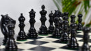 Meghdoot Staunton wooden chess pieces, 80mm king, Ebony finish