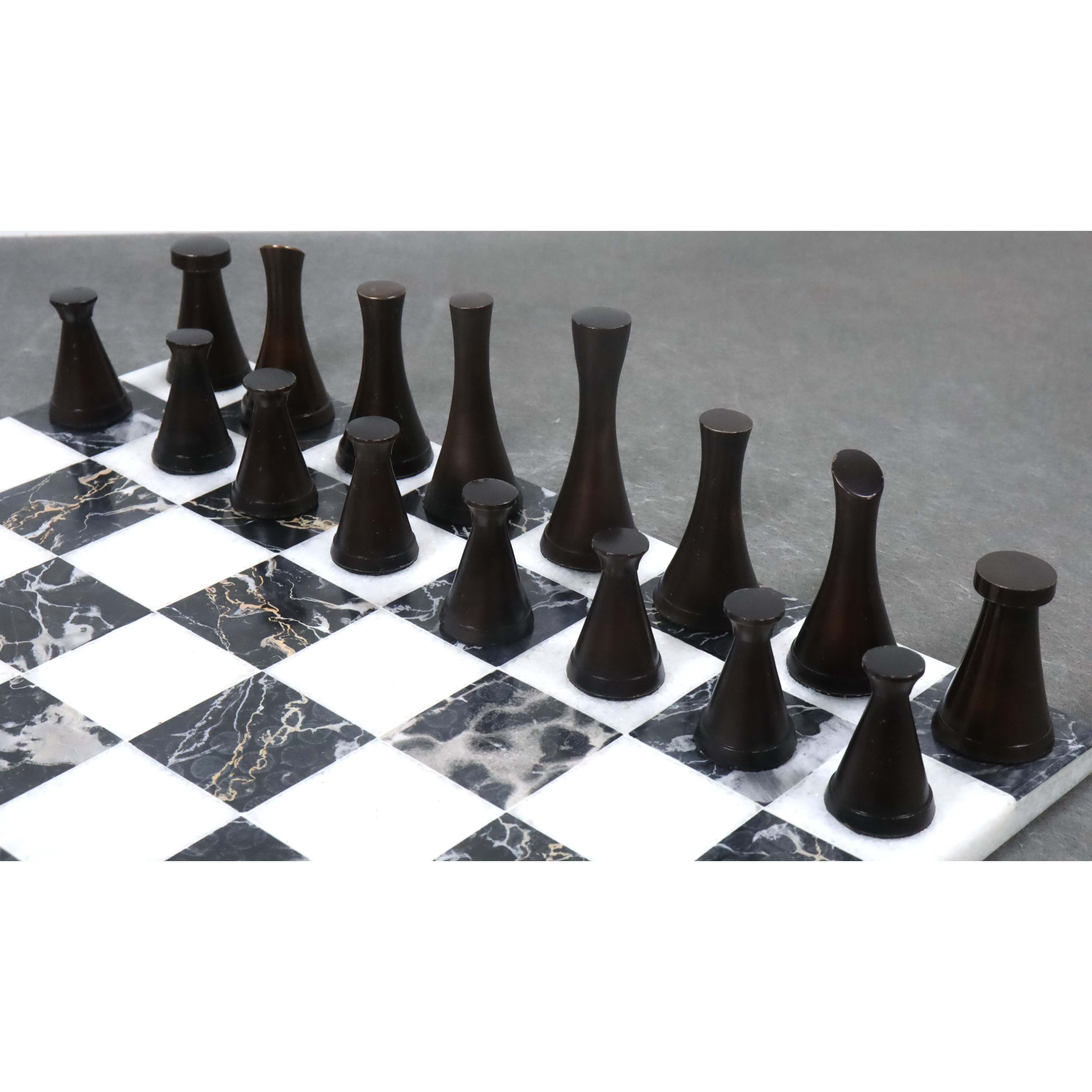 Tower Series Brass 79mm Chess Pieces