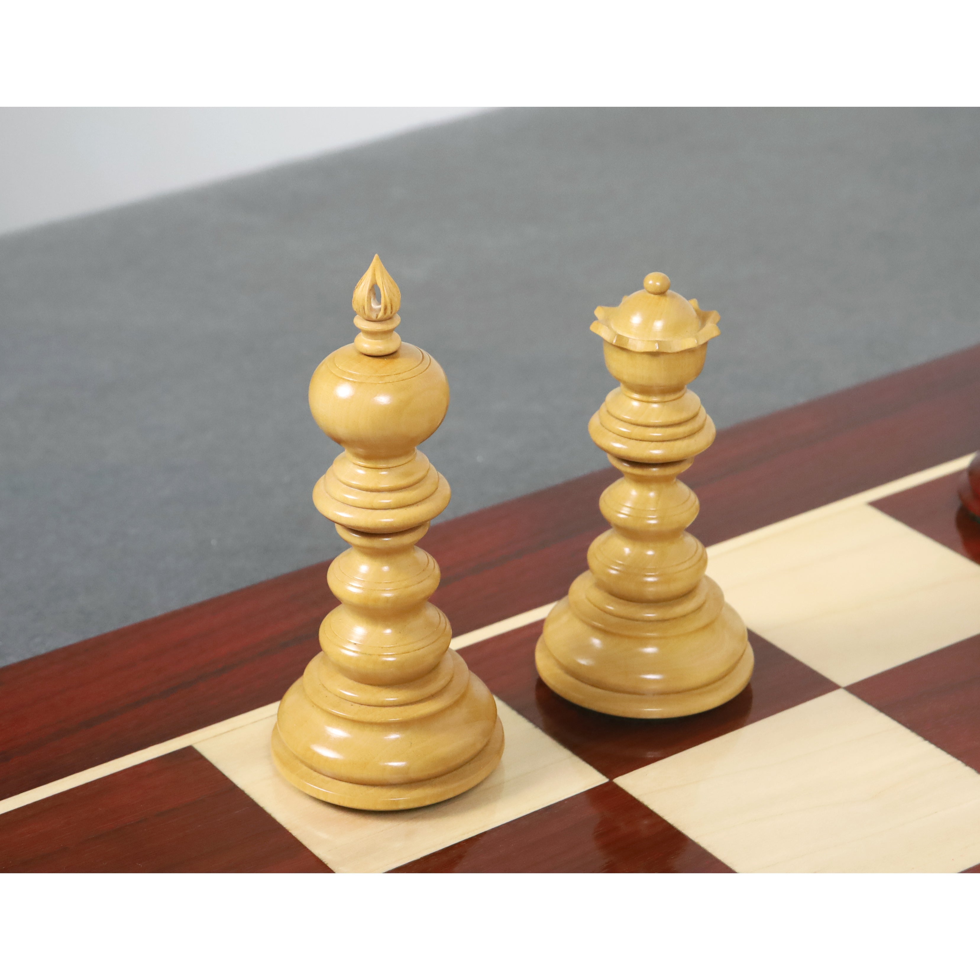 Knight and rook from the bud rosewood chessmen