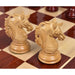Prestige Staunton chess pieces in bud rosewood, 118mm king