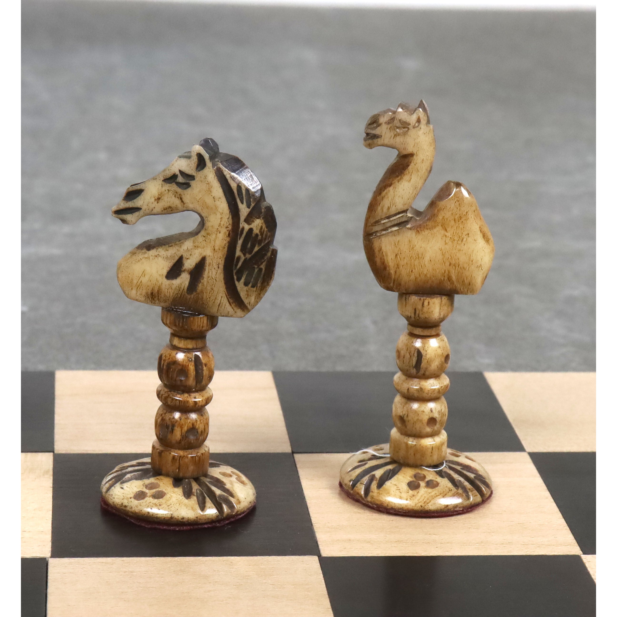 Animal Kingdom Camel Bone 101mm Chess Pieces