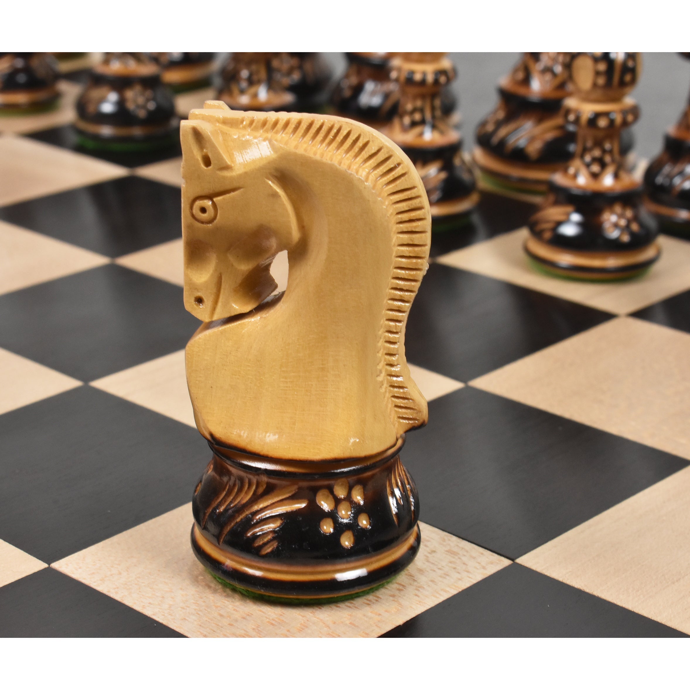 The Burnt Zagreb bishop and pawn seen close up