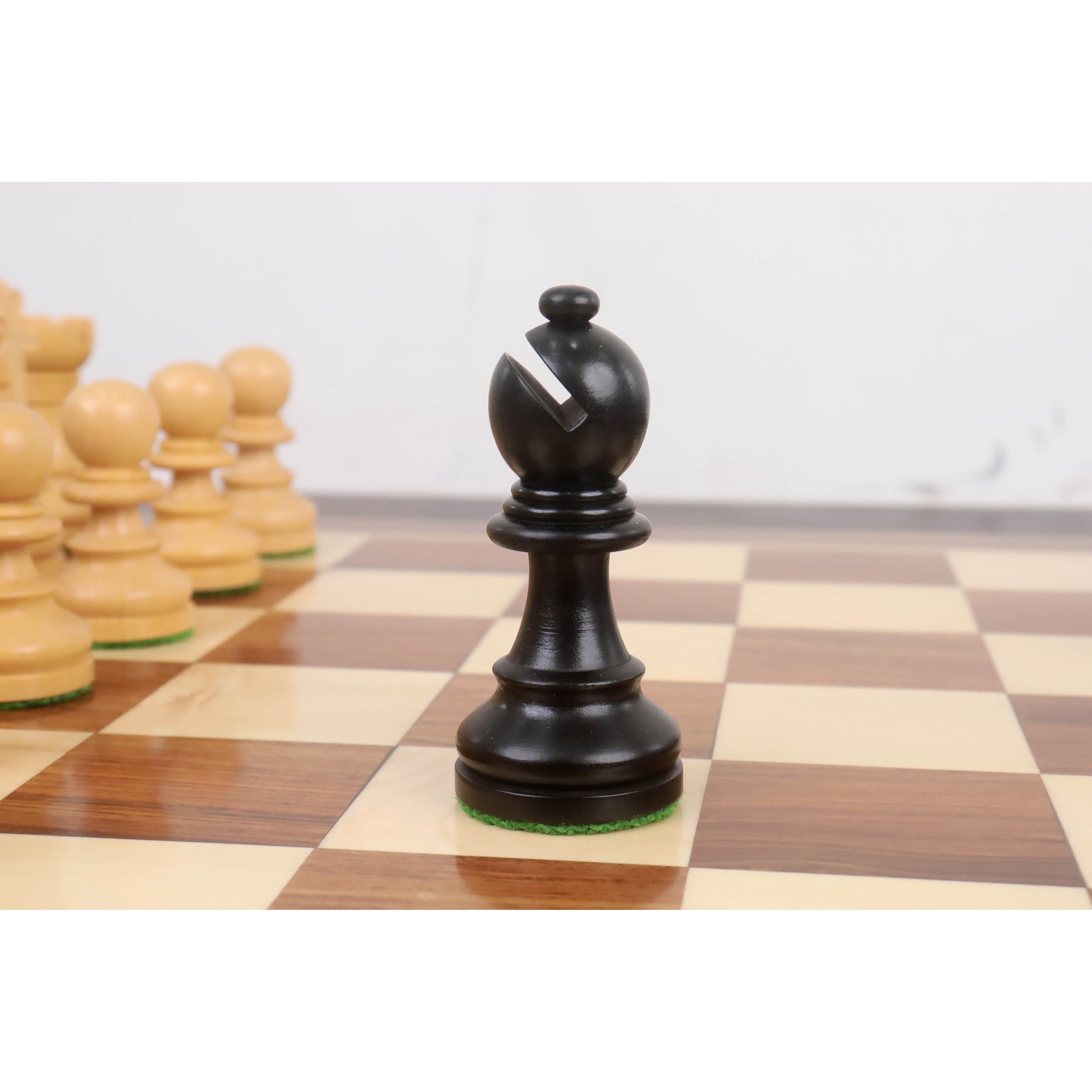 Knight and rook from the ebonised boxwood chessmen
