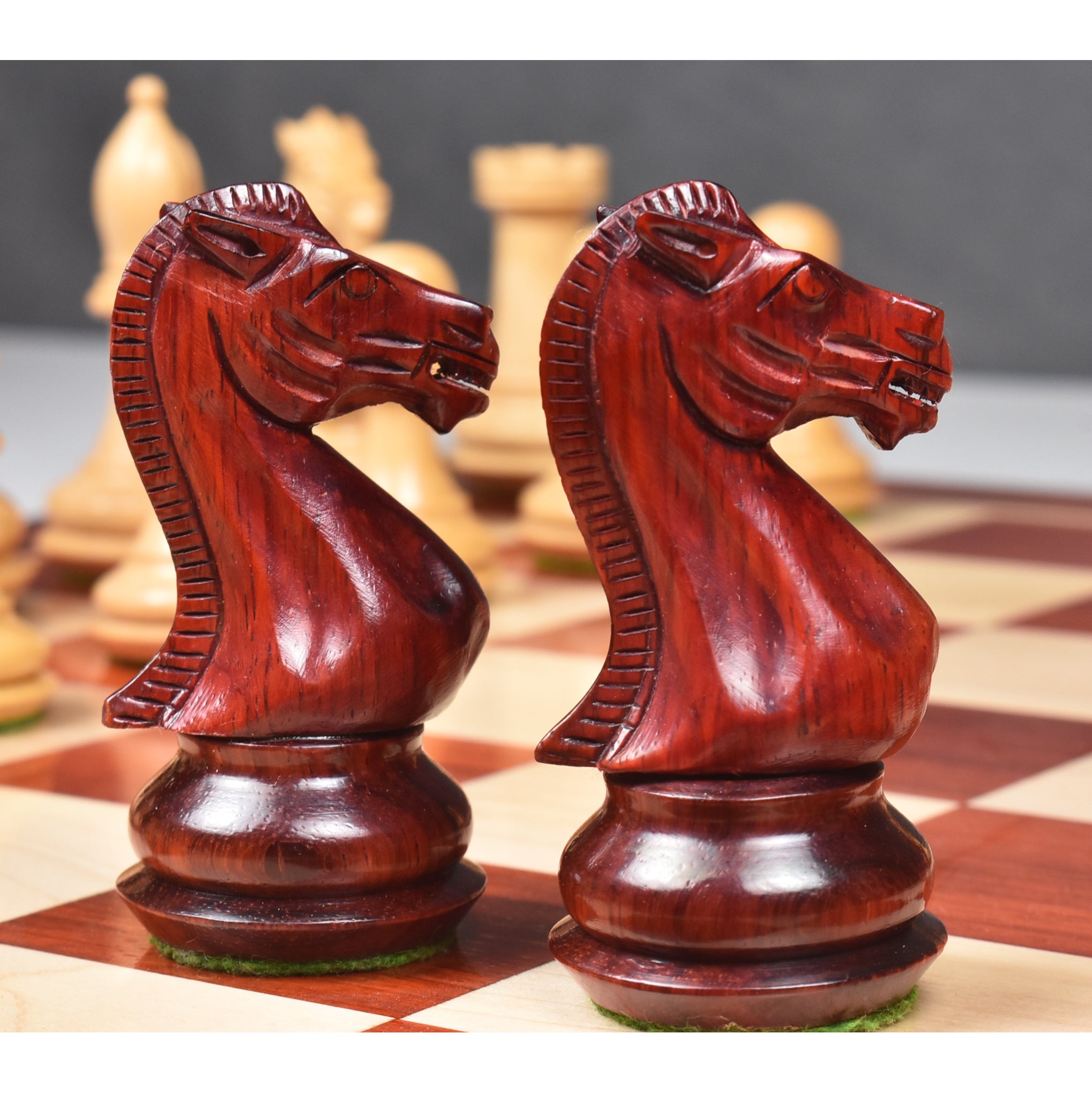 Chamfered Base Staunton 104mm Chess Pieces