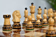 Full 1950 Dubrovnik reproduction set in lacquered burnt boxwood and boxwood