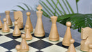 Full 34 piece Classic Cone Shaped chess set in ebonised and natural boxwood, Sterling Chess Australia