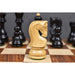 Ebonised boxwood and boxwood Russian Zagreb 59 Weighted chessmen