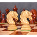 Triple weighted Dragon Staunton chessmen in rank order