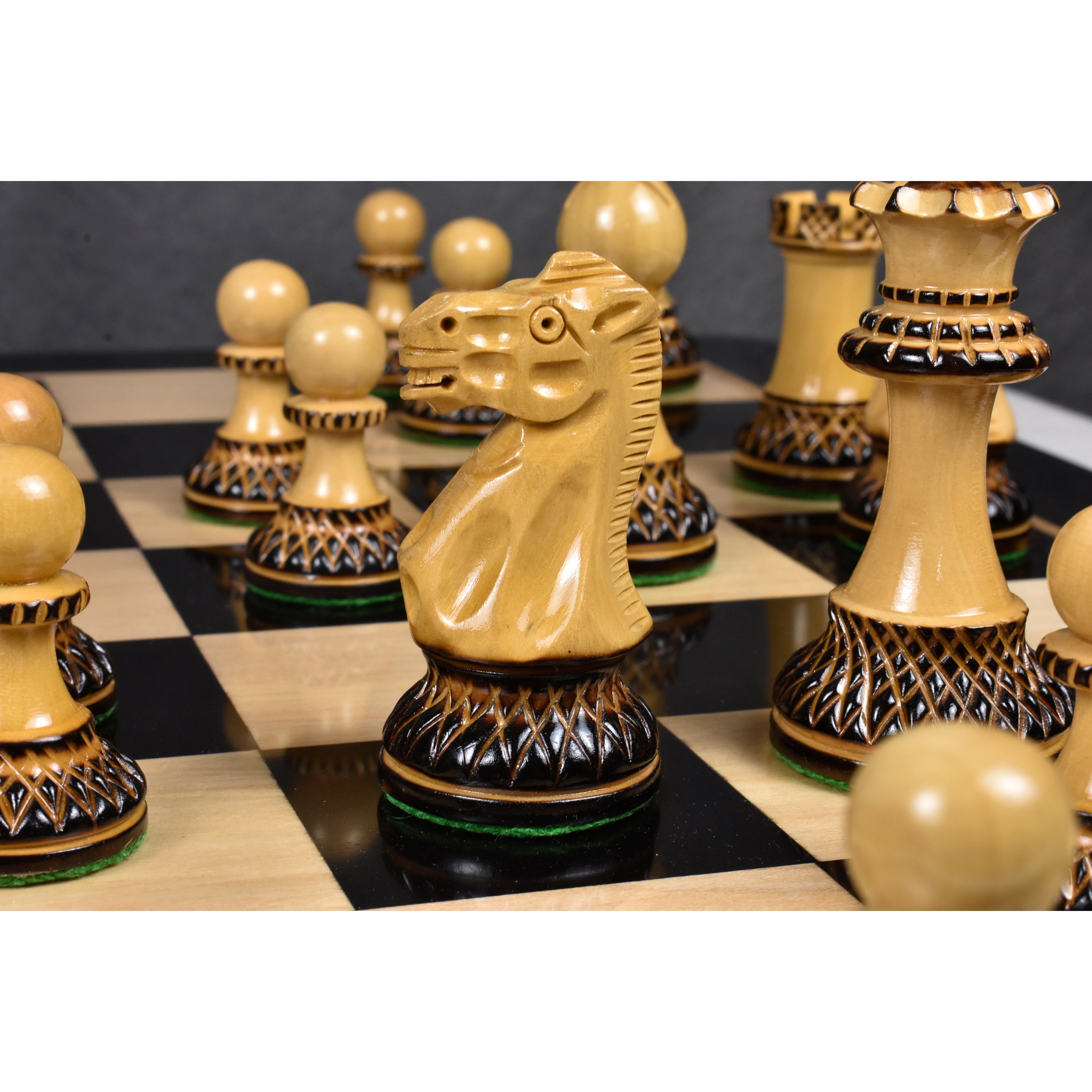 Parker Staunton Carved 100mm Chess Pieces