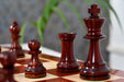 Chavet Championship reproduction chess pieces in bud rosewood, turned lathe work