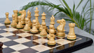 Full 34 piece Prestige Staunton Series chess set in anjan wood and natural boxwood, Sterling Chess Australia