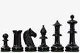 19th Century Austrian Antique chess pieces, ebonised and natural boxwood, hand carved in India