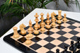 Full 34 piece 19th Century Austrian Antique chess set in ebonised and natural boxwood