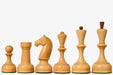 Sheesham chess pieces with a 113mm king and weighted felted bases