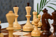Full 34 piece 1935-60 Soviet Era chess set in sheesham and natural boxwood, Sterling Chess Australia