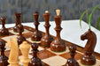 1935-60 Soviet Era wooden chess pieces, 113mm king, Sheesham finish