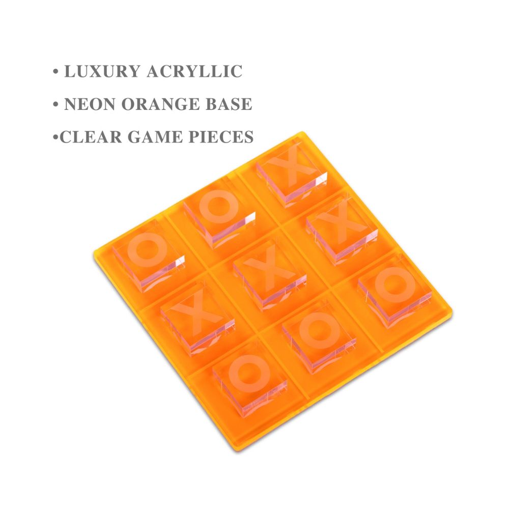 BeyBerk International Acrylic Tic Tac Toe - Orange 4