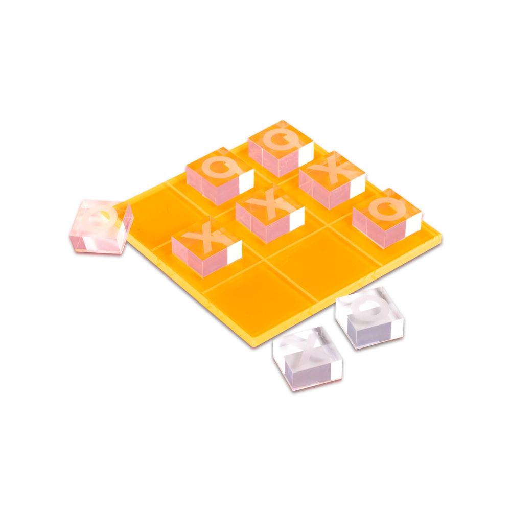 BeyBerk International Vince Acrylic Tic Tac Toe - Orange