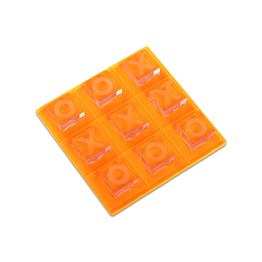 BeyBerk International Vince Acrylic Tic Tac Toe - Orange