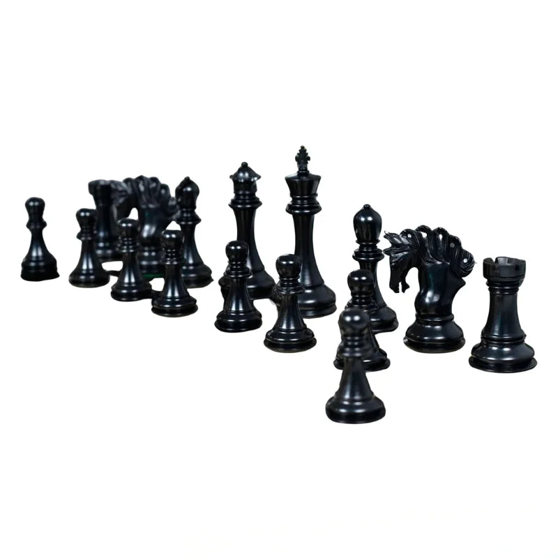 Chess Bazaar Pegasus Series Staunton Chess Pieces V2 (Ebony/Boxwood) With 58cm Ebony & Maple Chess Board