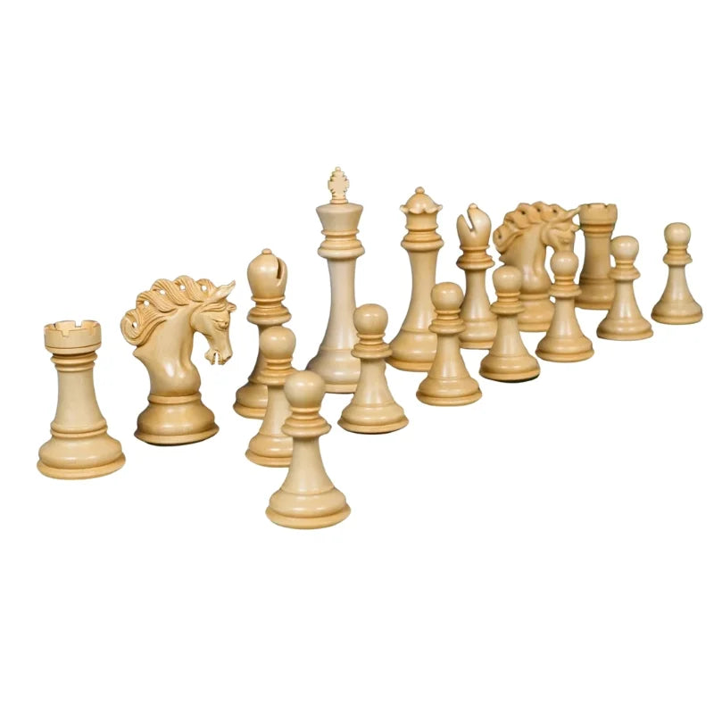 Chess Bazaar Pegasus Series Chess Pieces V2 (Ebony/Boxwood) With 60cm Black Dyed Poplar & White Erable Chess Board
