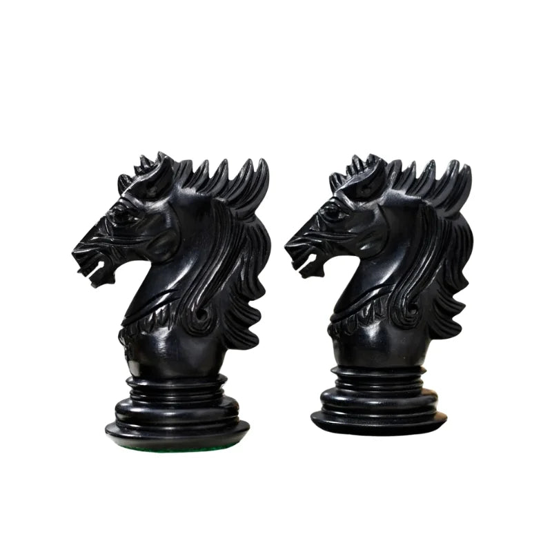 Chess Bazaar Dragon Series Chess Pieces (Ebony/Boxwood) With 60cm Black Anigre & Maple Chess Board